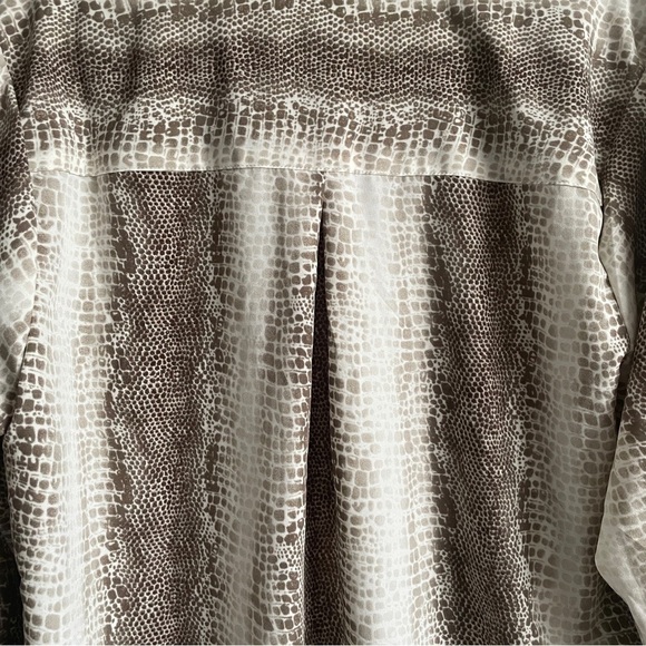 NWT Notations Snakeskin Office Blouse Size 2x Career Wear Animal Print - Picture 10 of 11